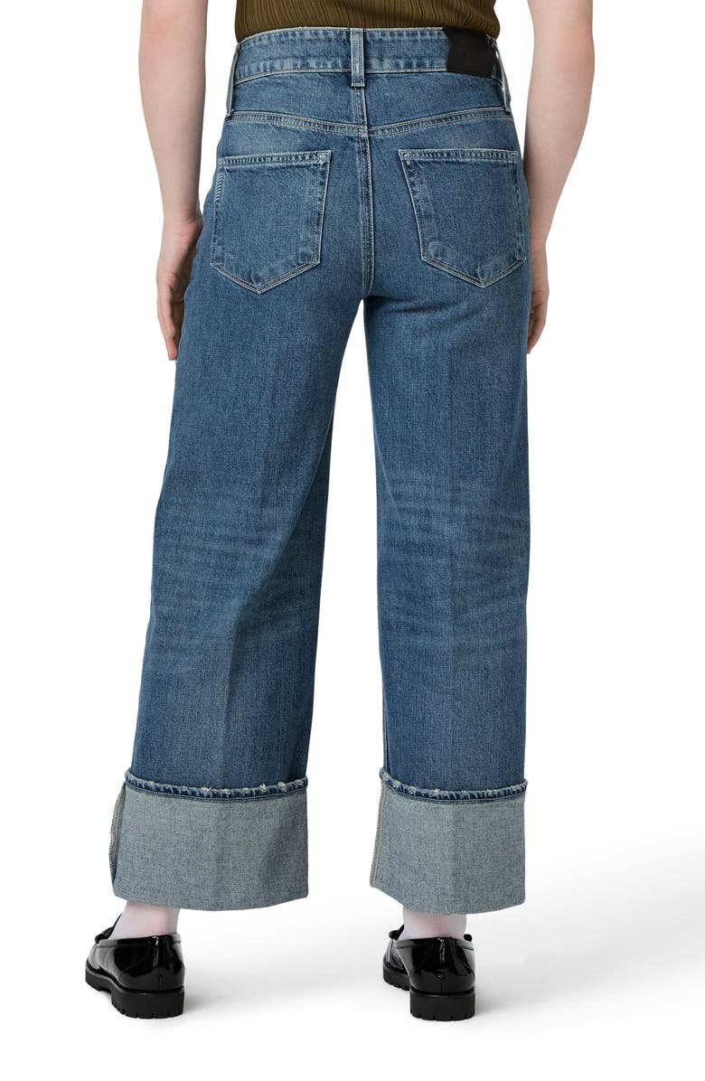 PAIGE Sasha Cuffed High Waist Ankle Wide Leg Jeans, Alternate, color,