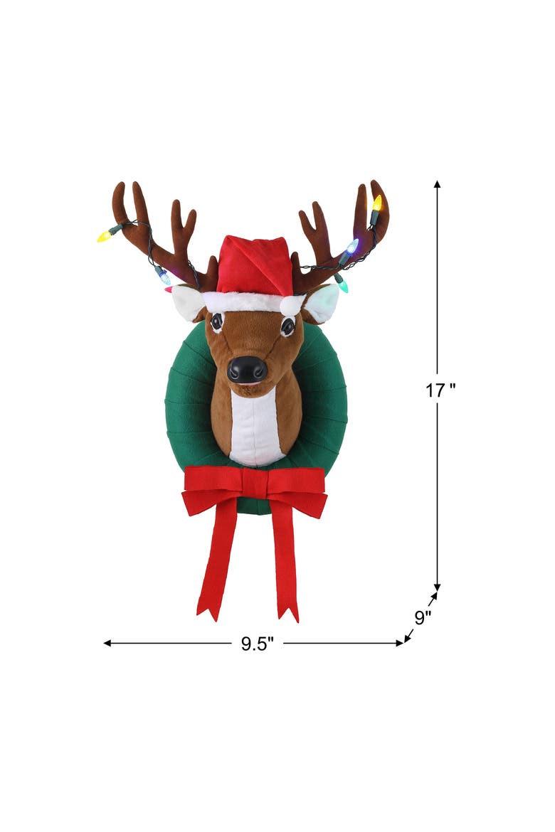 17 in. Animated Singing Reindeer, Alternate, color, Brown