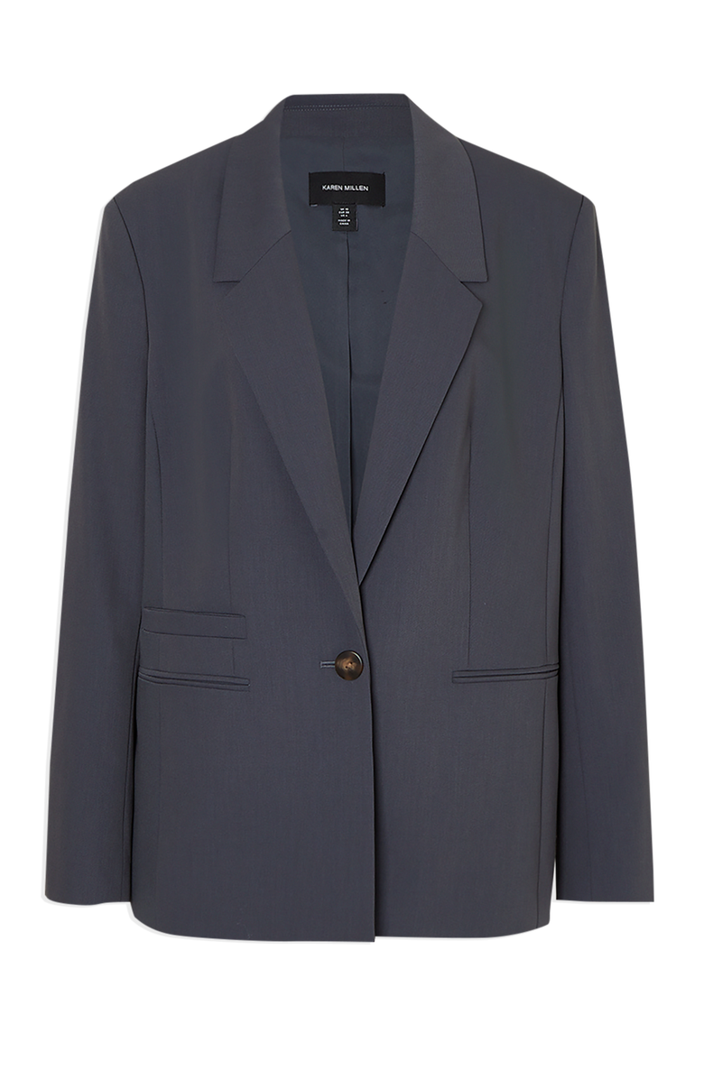 Karen Millen Twill Oversized Blazer, Alternate, color, Grey