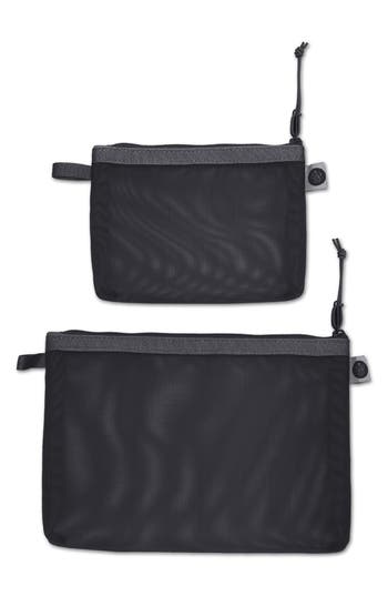 Baboon To The Moon Set Of 2 Monomesh Pouches In Black