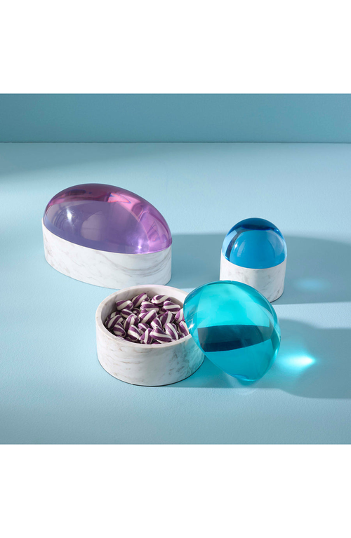 Jonathan Adler Marble Globo Box In Lavender