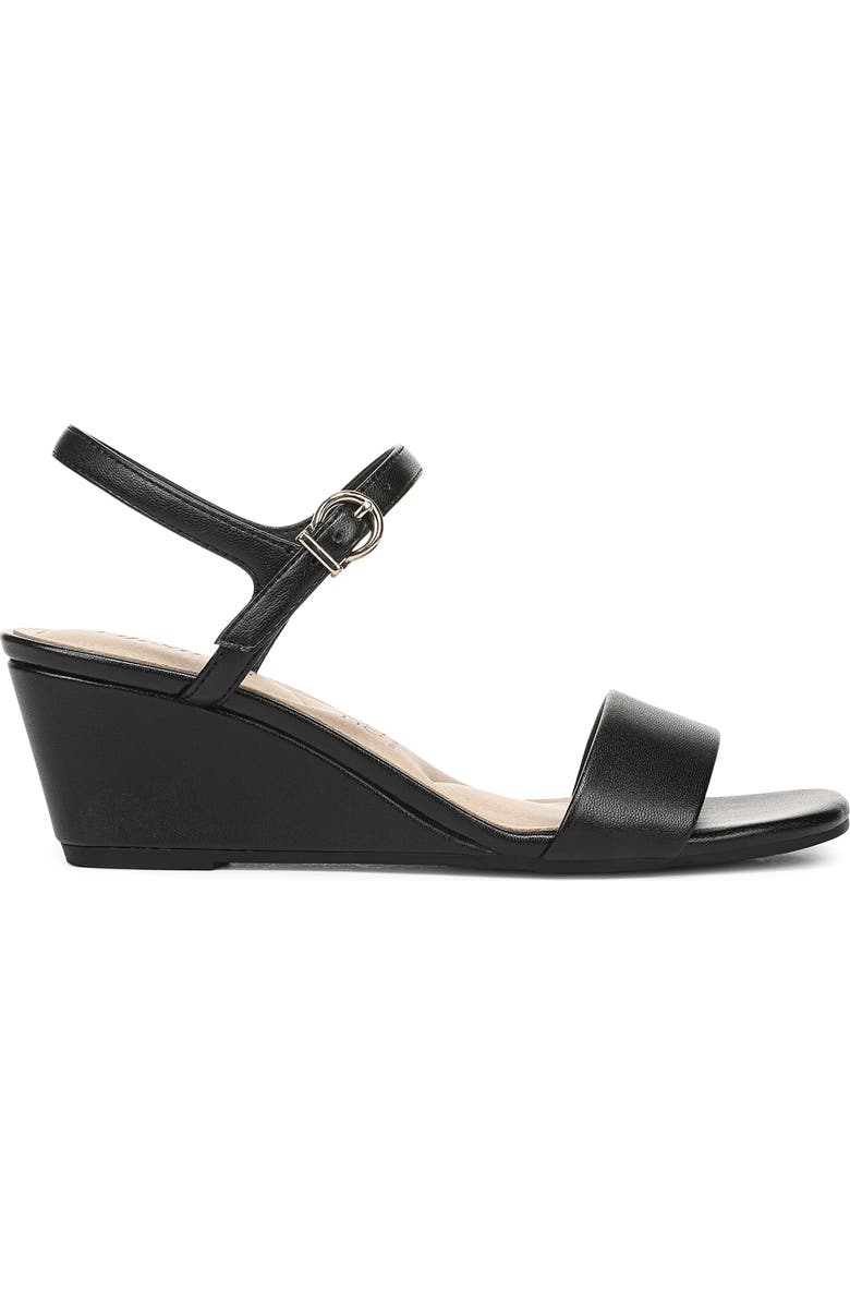 LifeStride Sawyer Slingback Wedge Sandal, Alternate, color, Black
