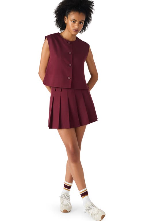 Steve Madden Alessa Top In Burgundy