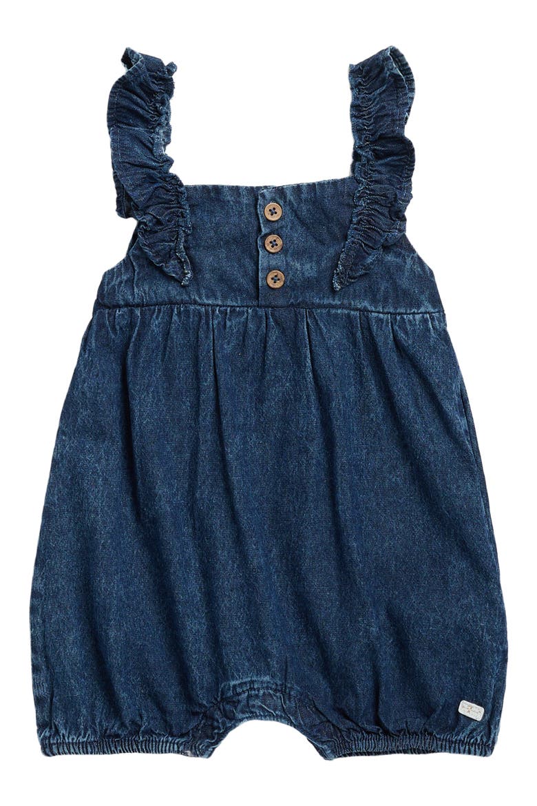 Ruffle Tank Bubble Romper, Main, color, FOREVER BLUE