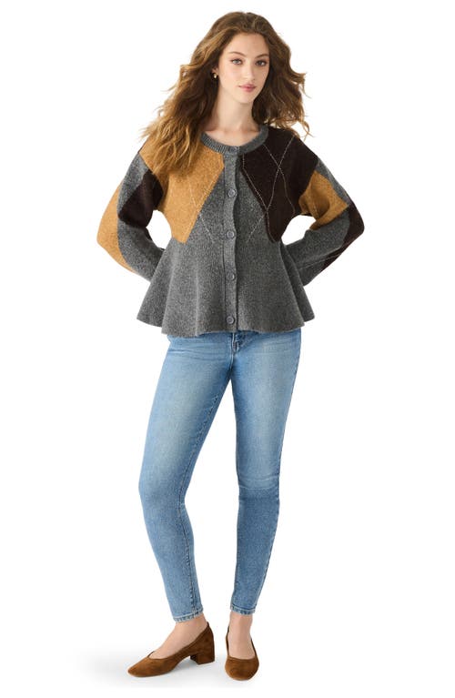 Steve Madden Lillie Argyle Cardigan In Multi