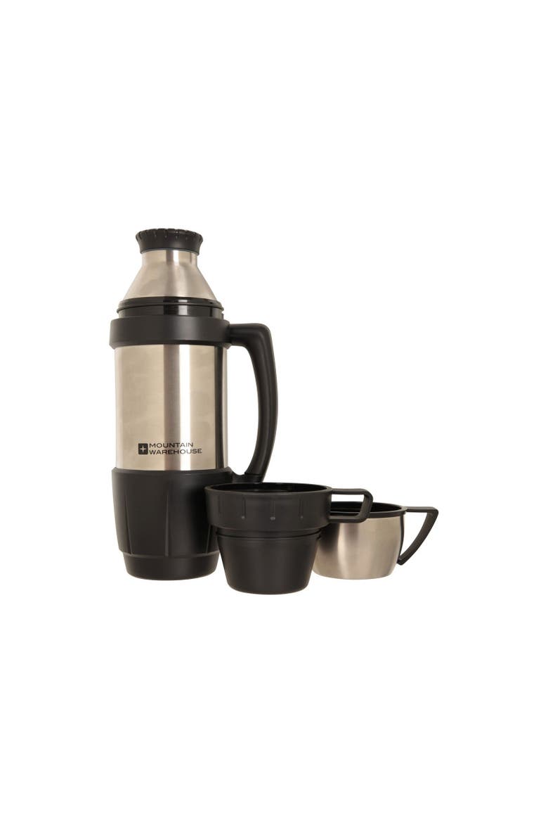 Double-Walled Flask & Cup Set, Alternate, color, Silver