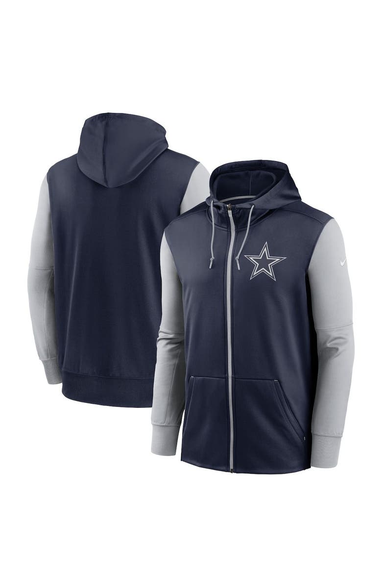 Nike Men's Nike  Navy Dallas Cowboys Performance Full-Zip Hoodie, Main, color, 