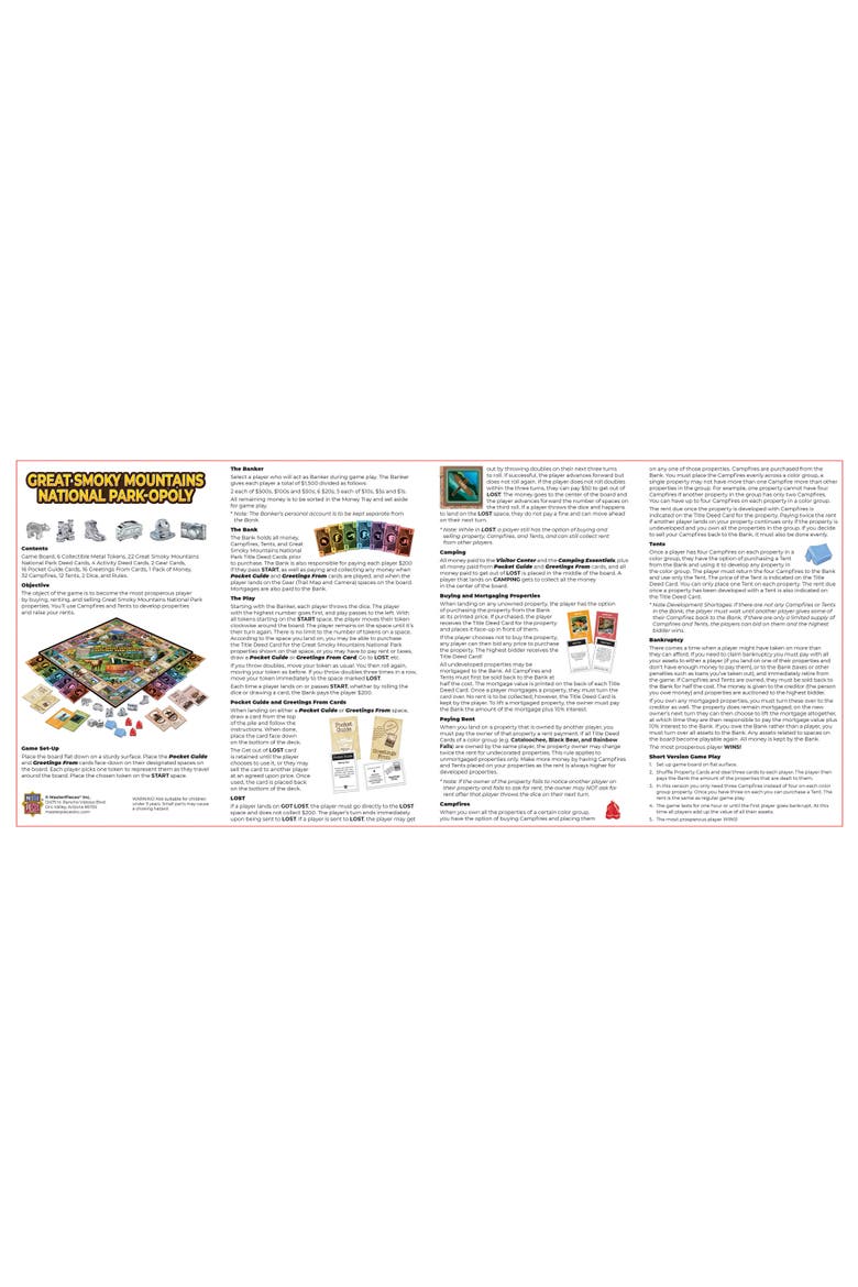 Great Smoky Mountains Opoly, Alternate, color, Multicolor