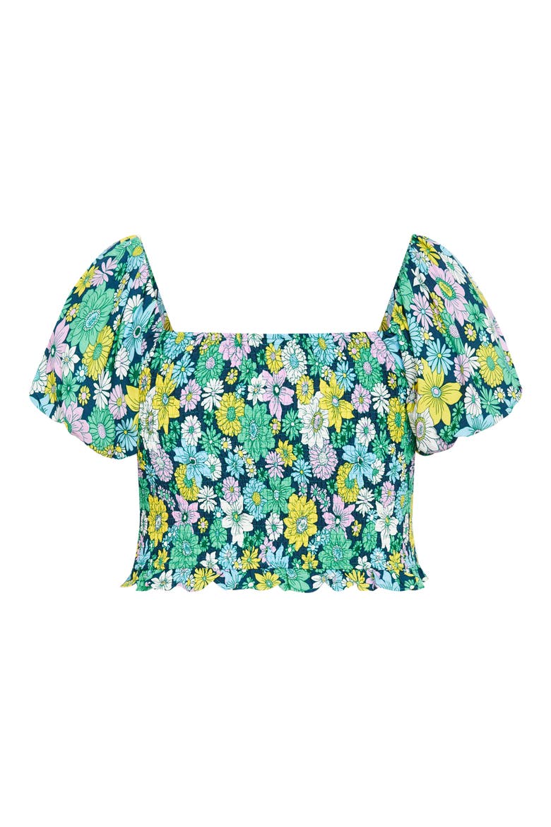 Naomi Smocked Off the Shoulder Top, Alternate, color, HIPPIE CHIC