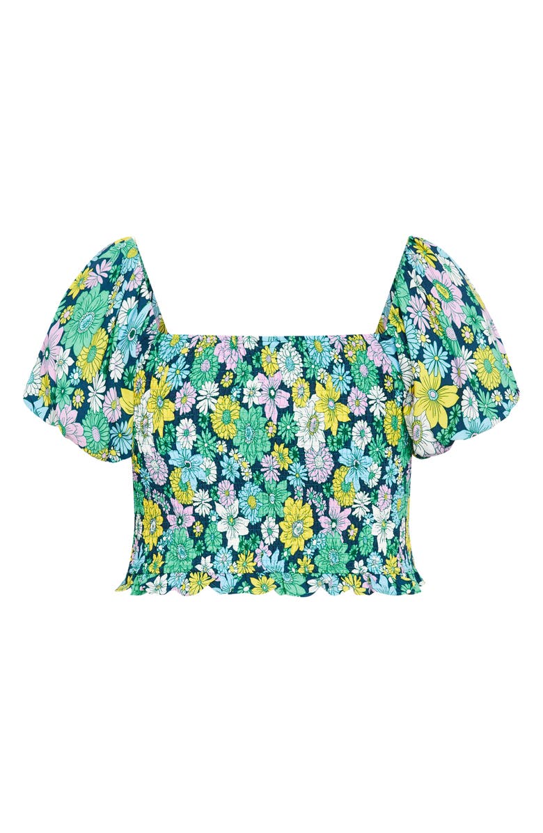 City Chic Naomi Smocked Off the Shoulder Top, Alternate, color, Hippie Chic