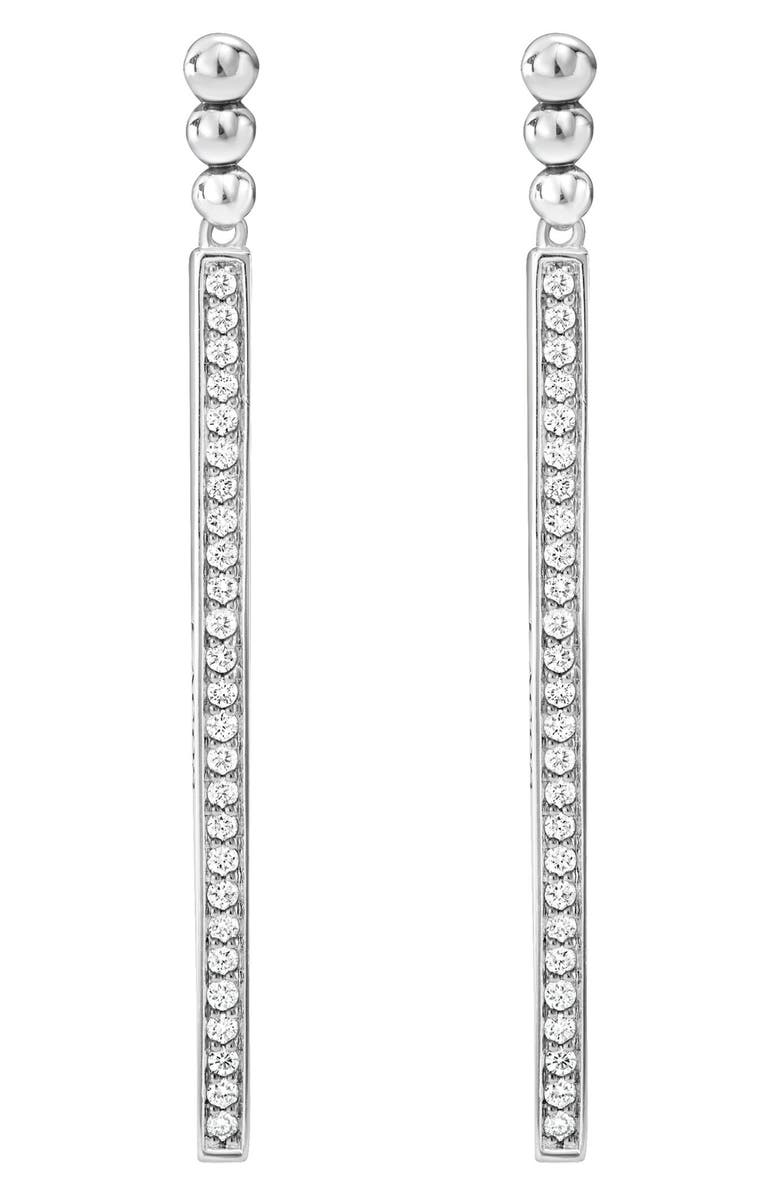 LAGOS Caviar Spark Long Diamond Drop Earrings, Main, color, 