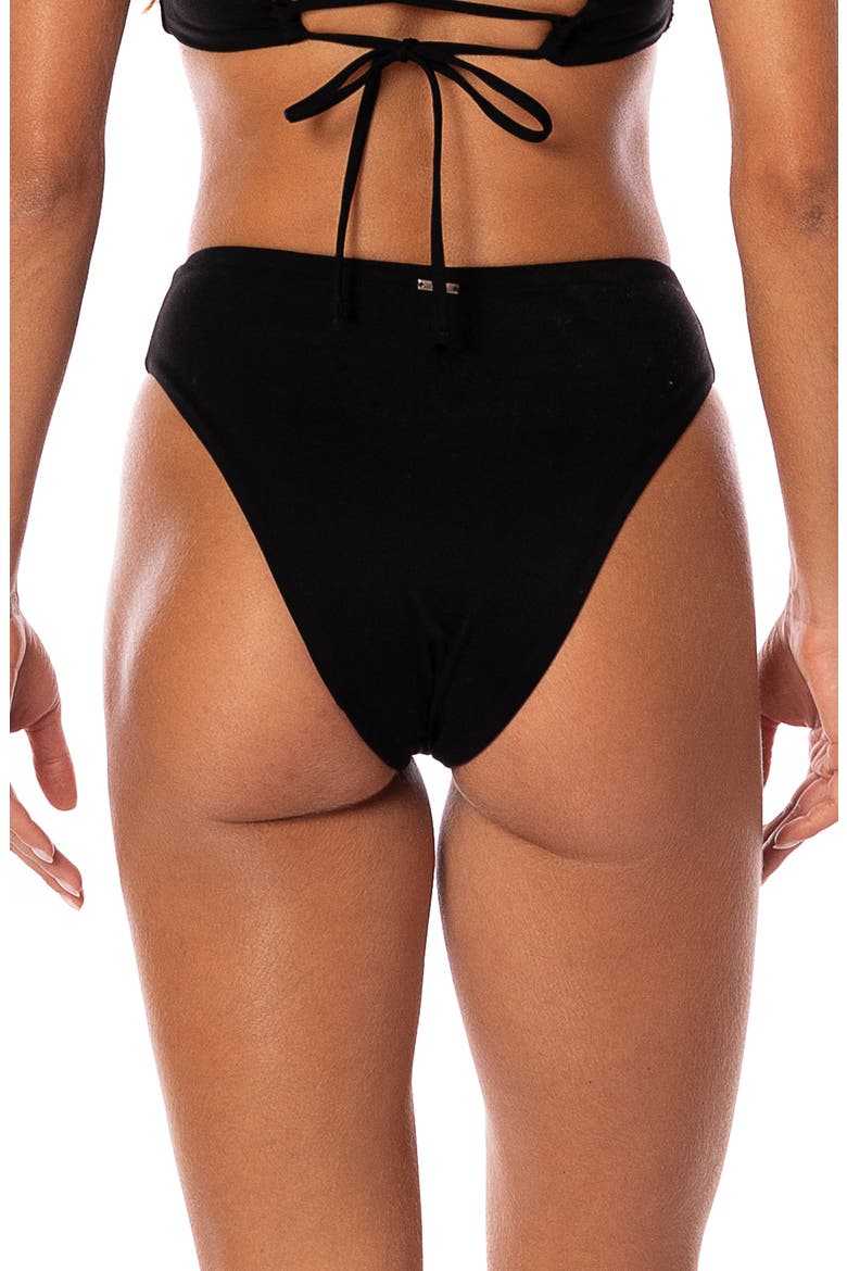 Midnight Palm Sully Reversible Bikini Bottoms, Alternate, color, BLACK