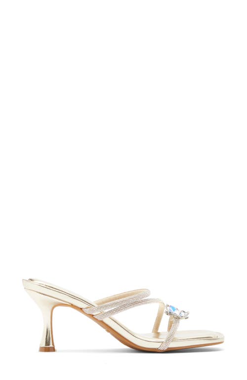 Top Guy Shoes Vero Crystal Butterfly Sandal In Gold Met