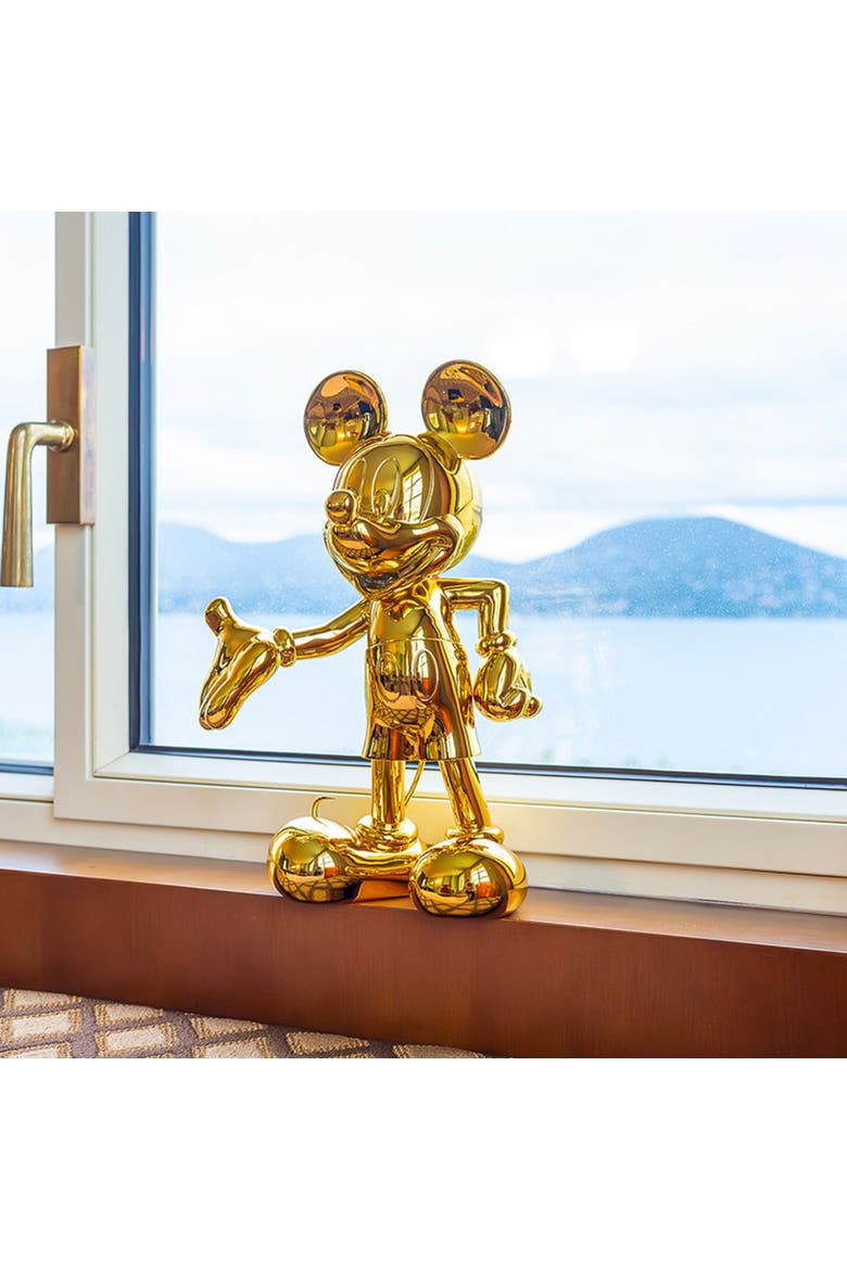 Mickey Mouse Welcome Figurine, Alternate, color, Gold