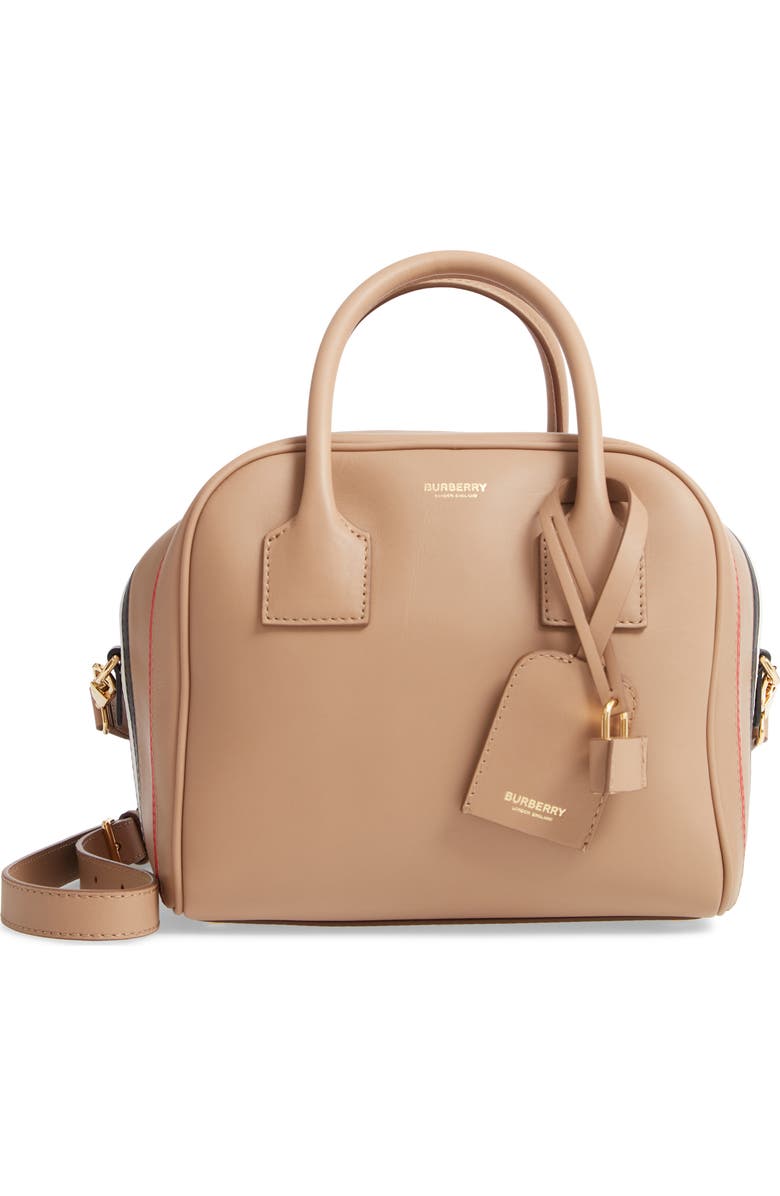 Burberry Small Leather Cube Bag, Main, color,