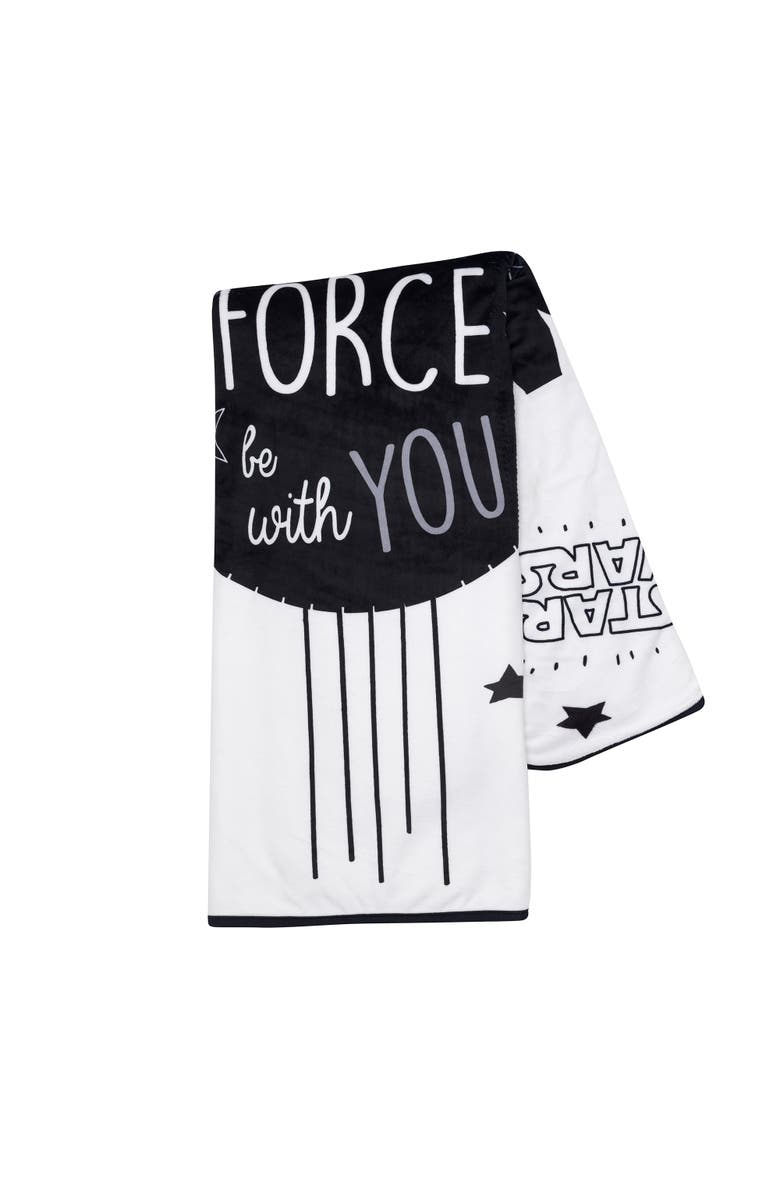 Lambs & Ivy Star Wars Millennium Falcon Soft Faux Shearling Baby Blanket, Alternate, color, White