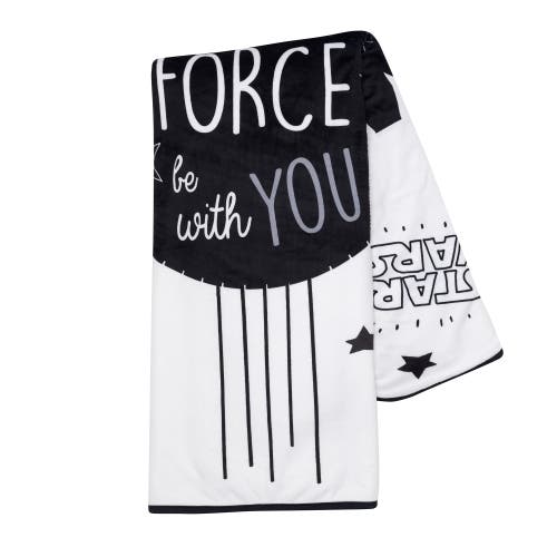 Lambs & Ivy Star Wars Millennium Falcon Soft Faux Shearling Baby Blanket In White