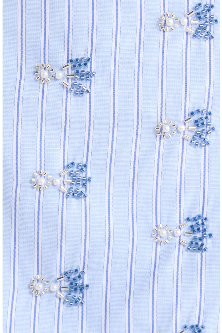 Spencer Beaded Striped Skort, Alternate, color, BLUE WHITE