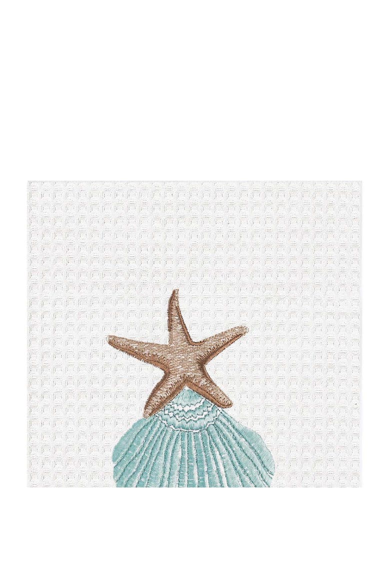 3 Scallop Shells Cotton Kitchen, Alternate, color, Blue