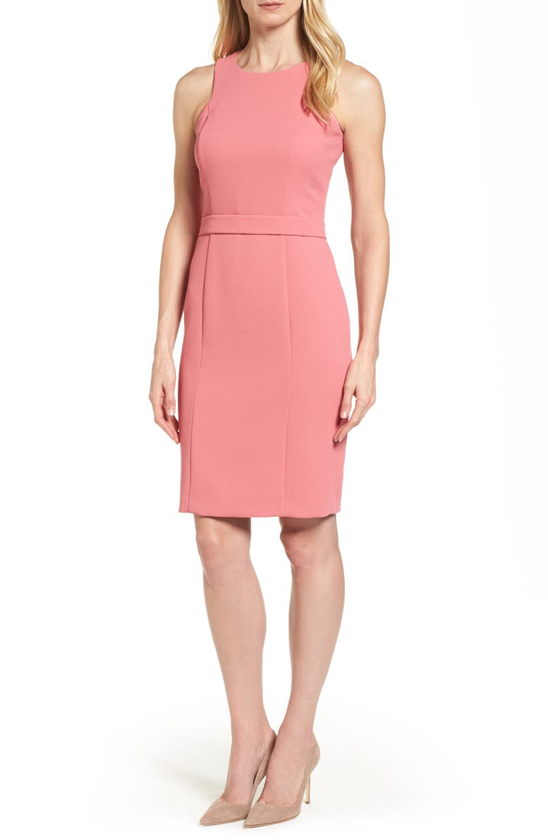 BOSS Dalanea Belted Sheath Dress, Main, color, 