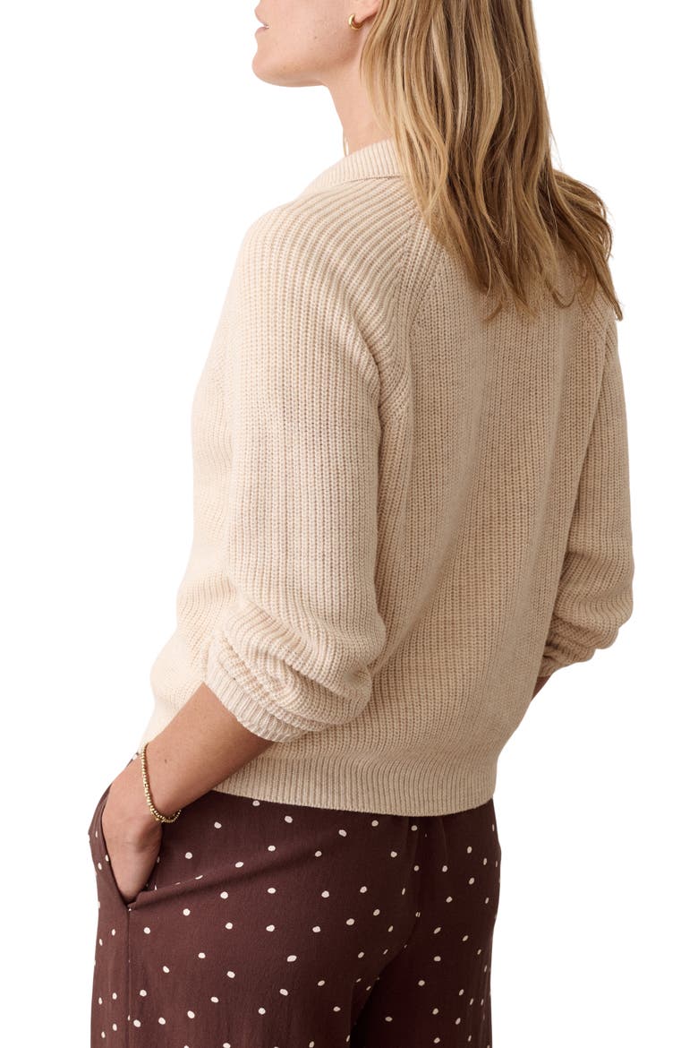 Parker Collared Cardigan, Alternate, color, OATMEAL