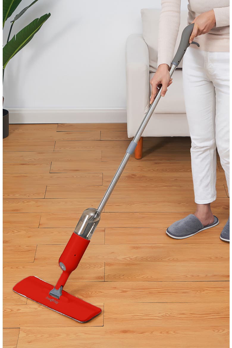 True & Tidy 250 Refillable Spray Mop, Alternate, color, RED