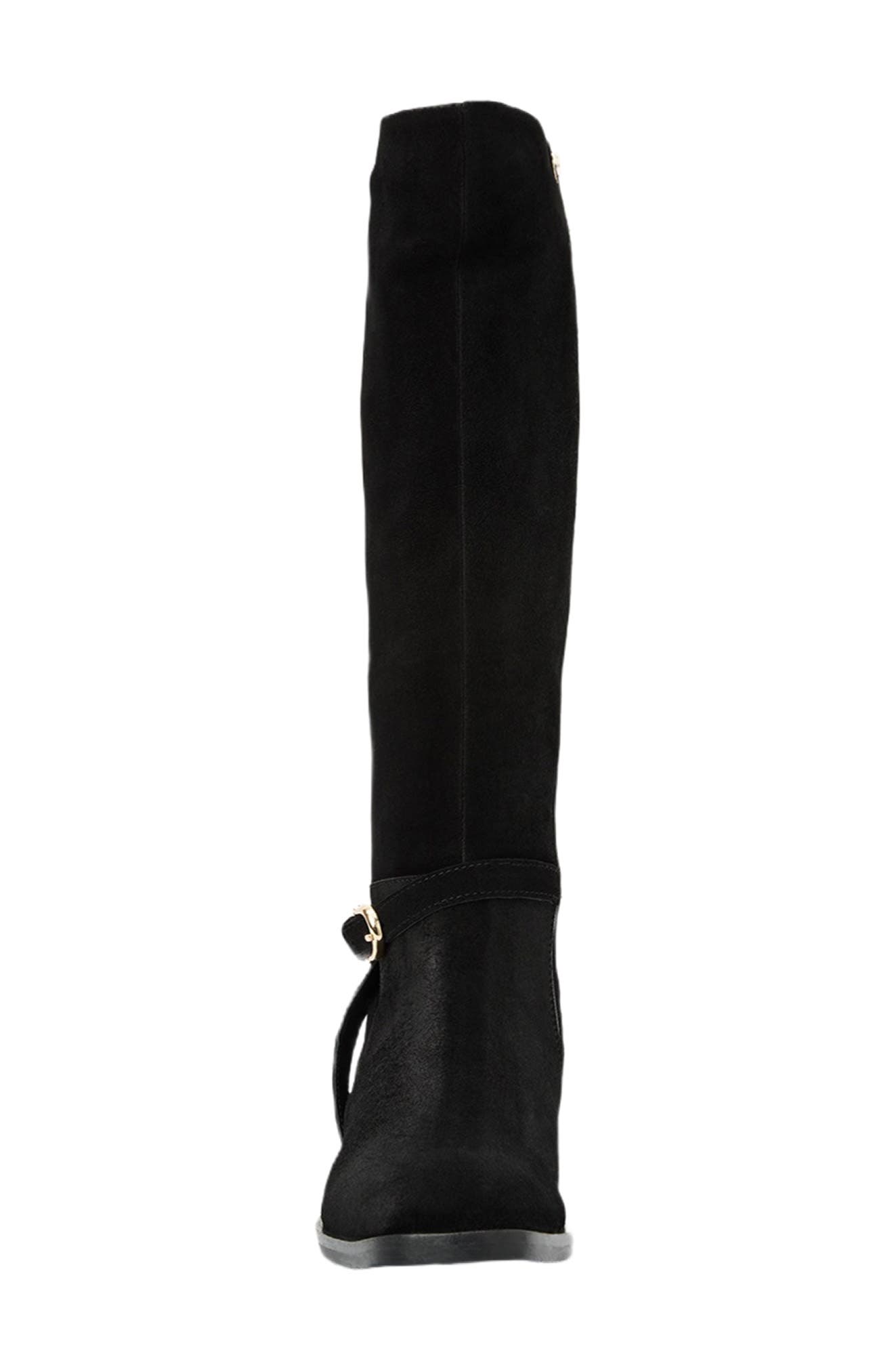 Aquatalia Claudette Water Resistant Knee High Boot, Alternate, color, Black Suede