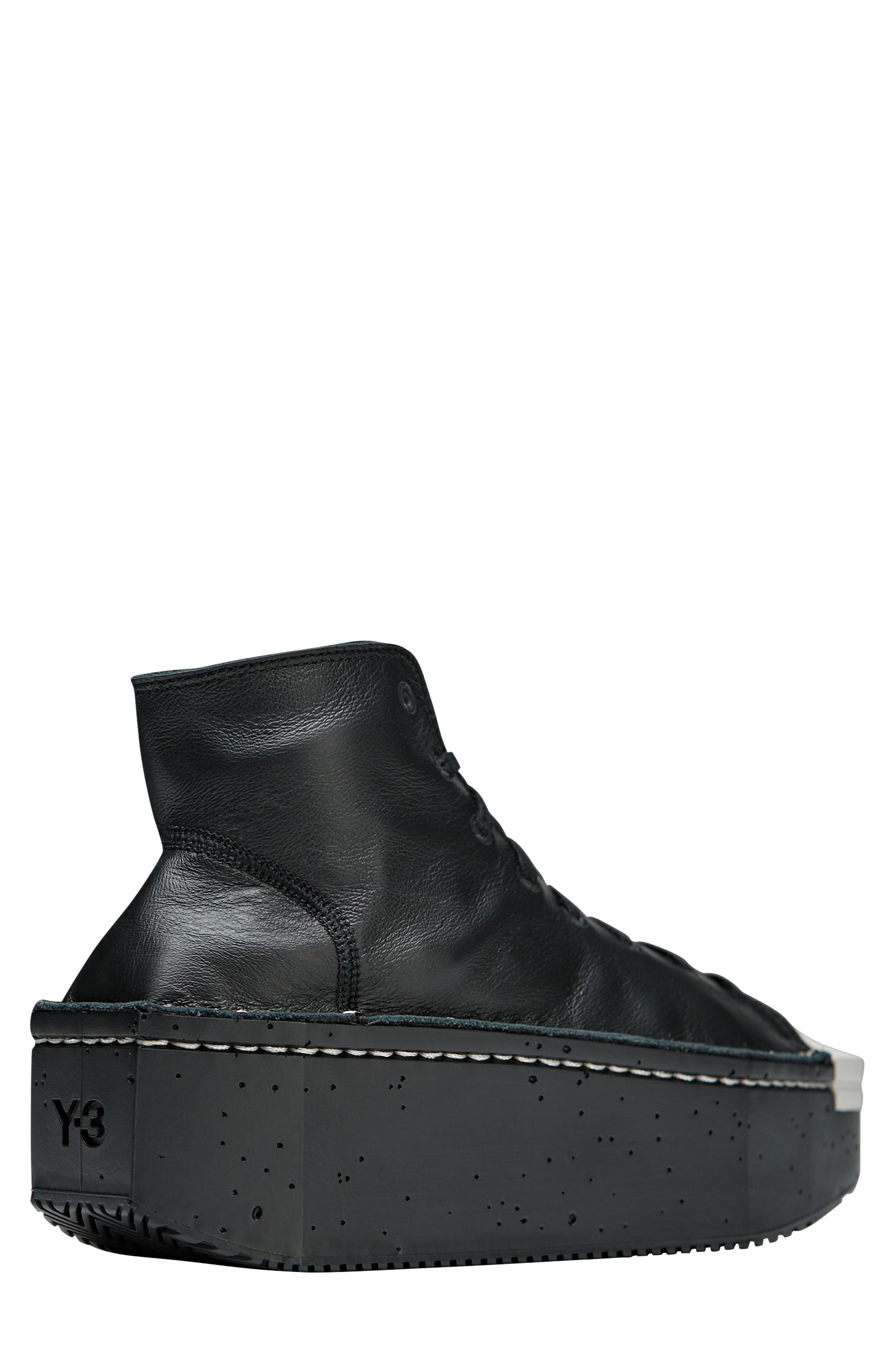adidas Y-3 Kyasu High Top Sneaker, Alternate, color, Black/ Black/ Chapea