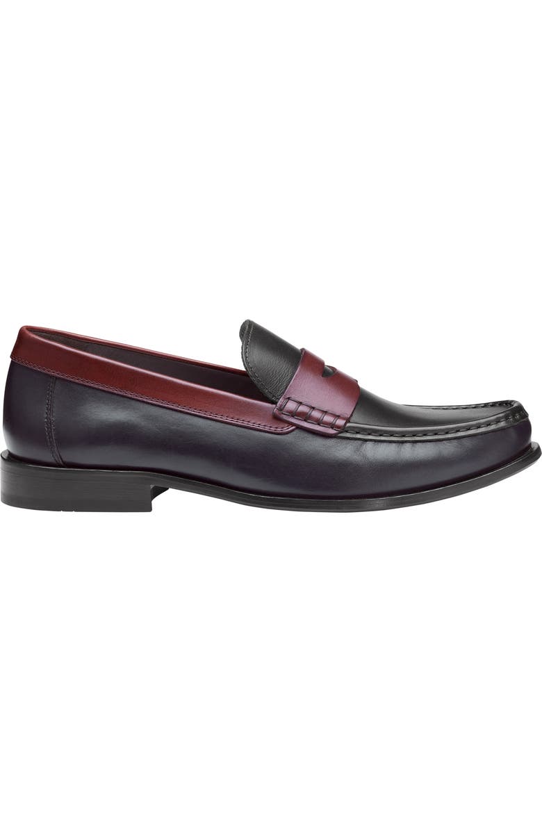 Johnston & Murphy Humphrey Penny Loafer, Alternate, color, Navy/ Olive/ Burgundy