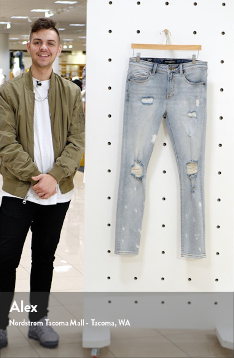 Punk Men's Ripped Super Skinny Jeans, sales video thumbnail