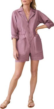 Faherty Sunwashed Canvas Romper