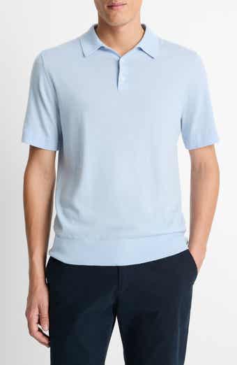 Short Sleeve Wool & Cashmere Polo Sweater