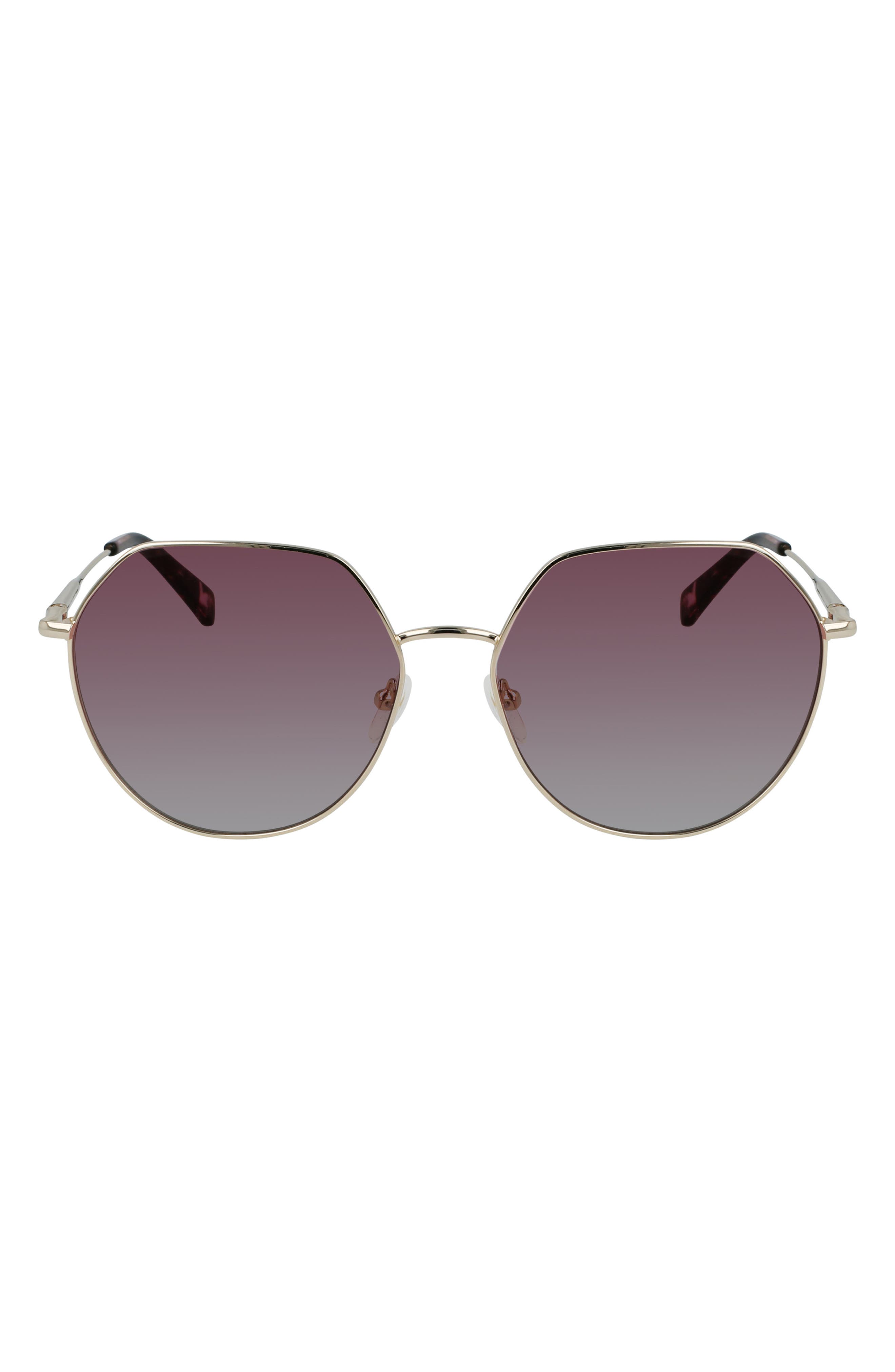 Longchamp Roseau 60mm Gradient Round Sunglasses