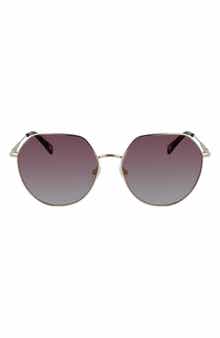 Longchamp Roseau 60mm Gradient Round Sunglasses
