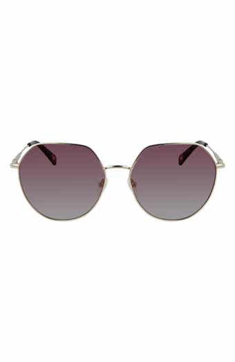 Longchamp Roseau 60mm Gradient Round Sunglasses