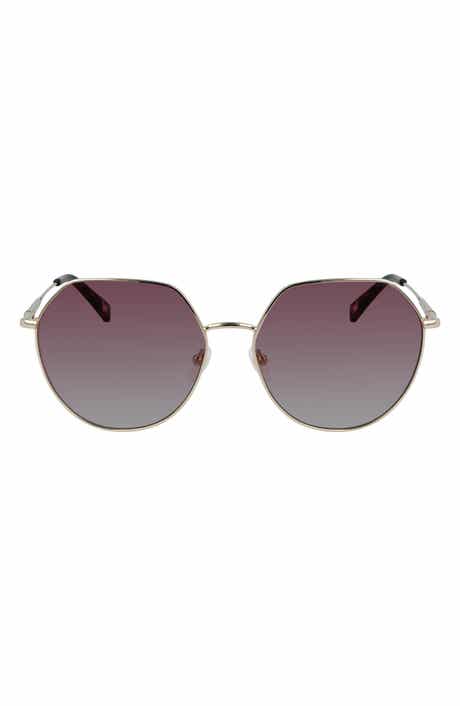 Longchamp Roseau 60mm Gradient Round Sunglasses