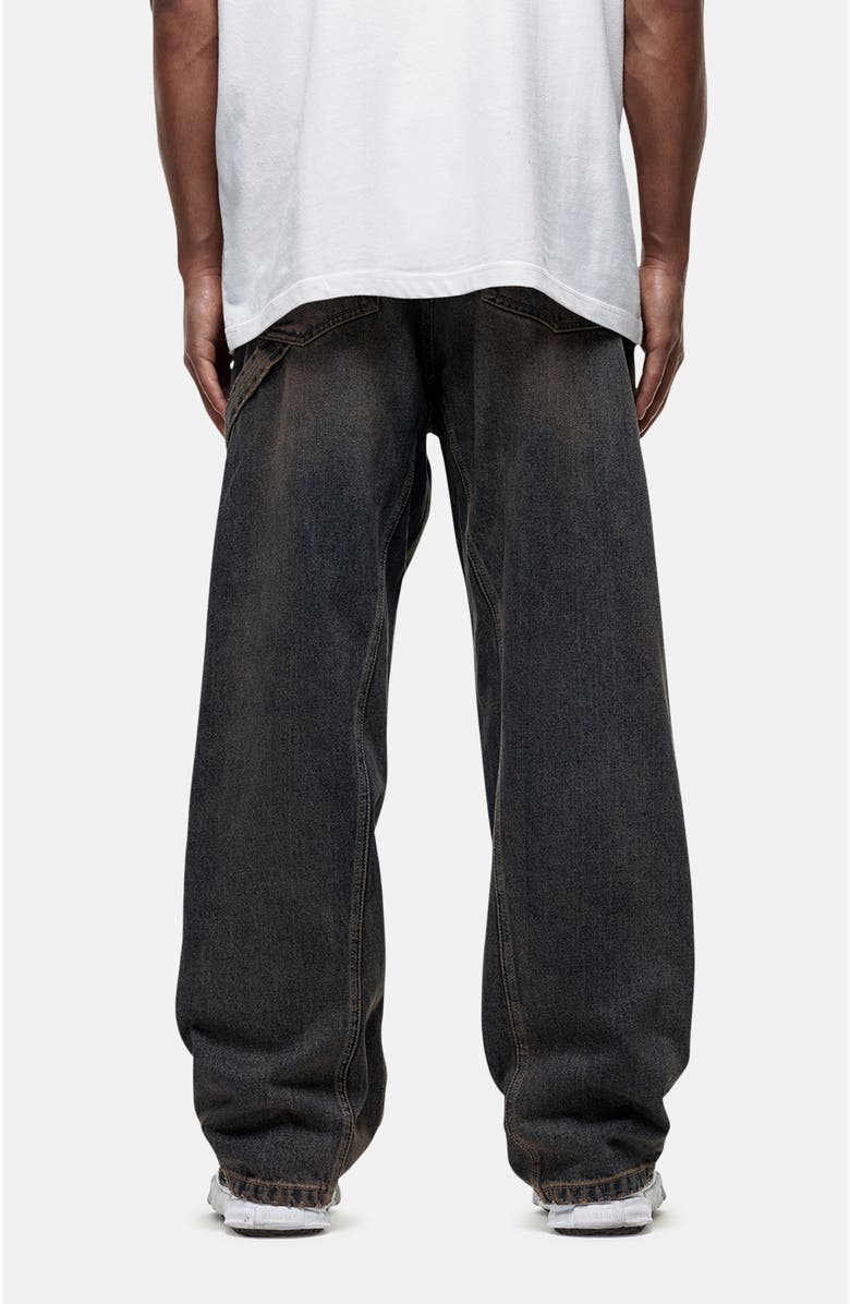 Good For Nothing Traipes Blue Washed Baggy Denim Jeans, Alternate, color, Blue