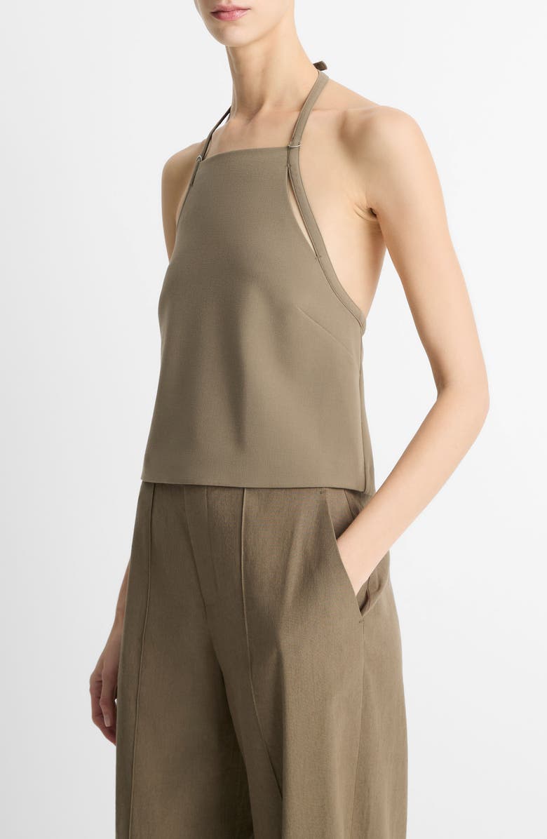 Vince Apron Halter Top, Alternate, color, Oak Moss