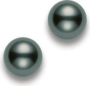 Mikimoto Black South Sea Pearl Stud Earrings