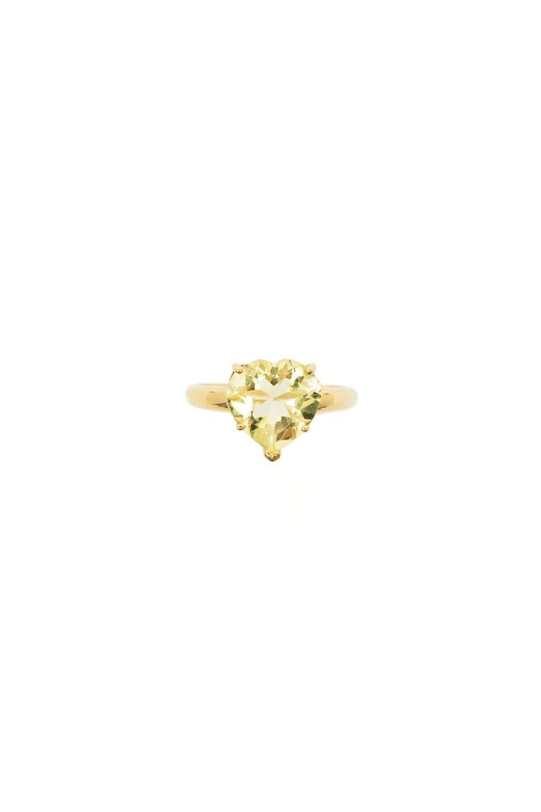 Heart Ring in Lemon Citrine, Main, color, Lemon Citrine