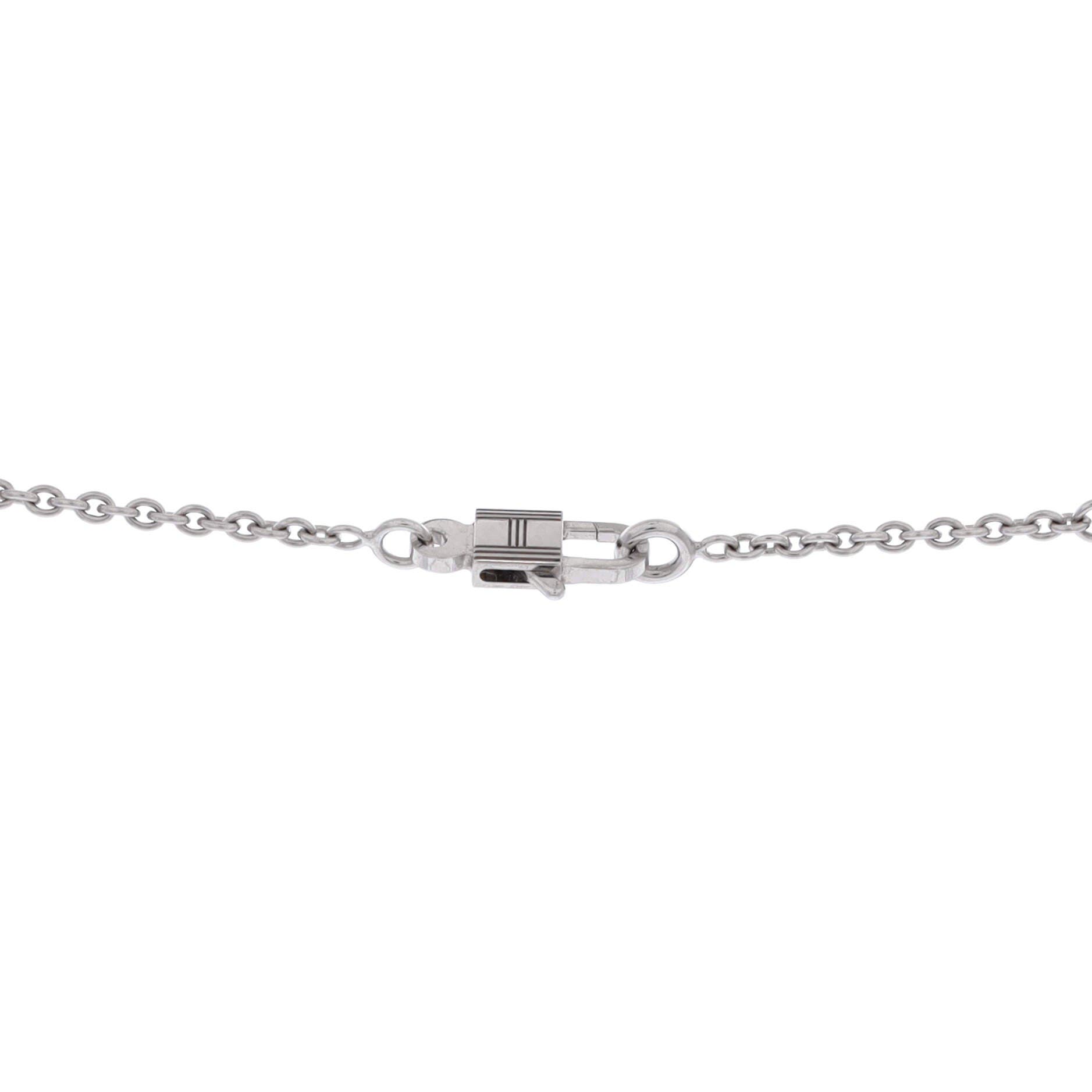 Amulettes Cadenas Pendant Necklace 18K White Gold with Diamonds, Alternate, color, Metallic Gold