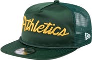 New Era Men's New Era Green Athletics Retro Satin Script Golfer Adjustable Hat