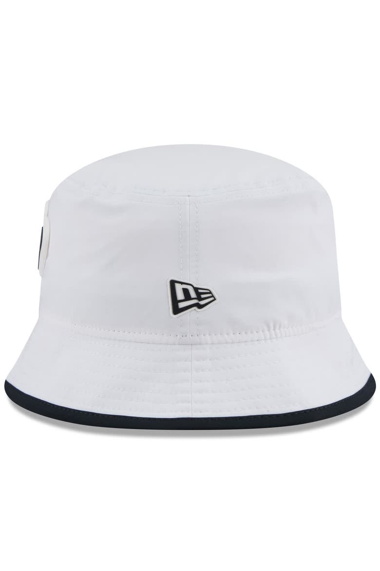 Men's New Era  White Houston Texans 2025 NFL Training Camp Stretch Bucket Hat, Alternate, color, White