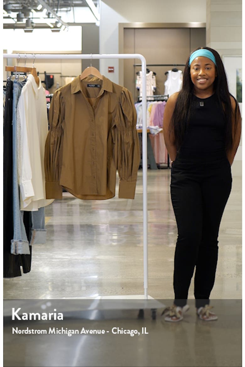Blouson Sleeve Cotton Blend Shirt video