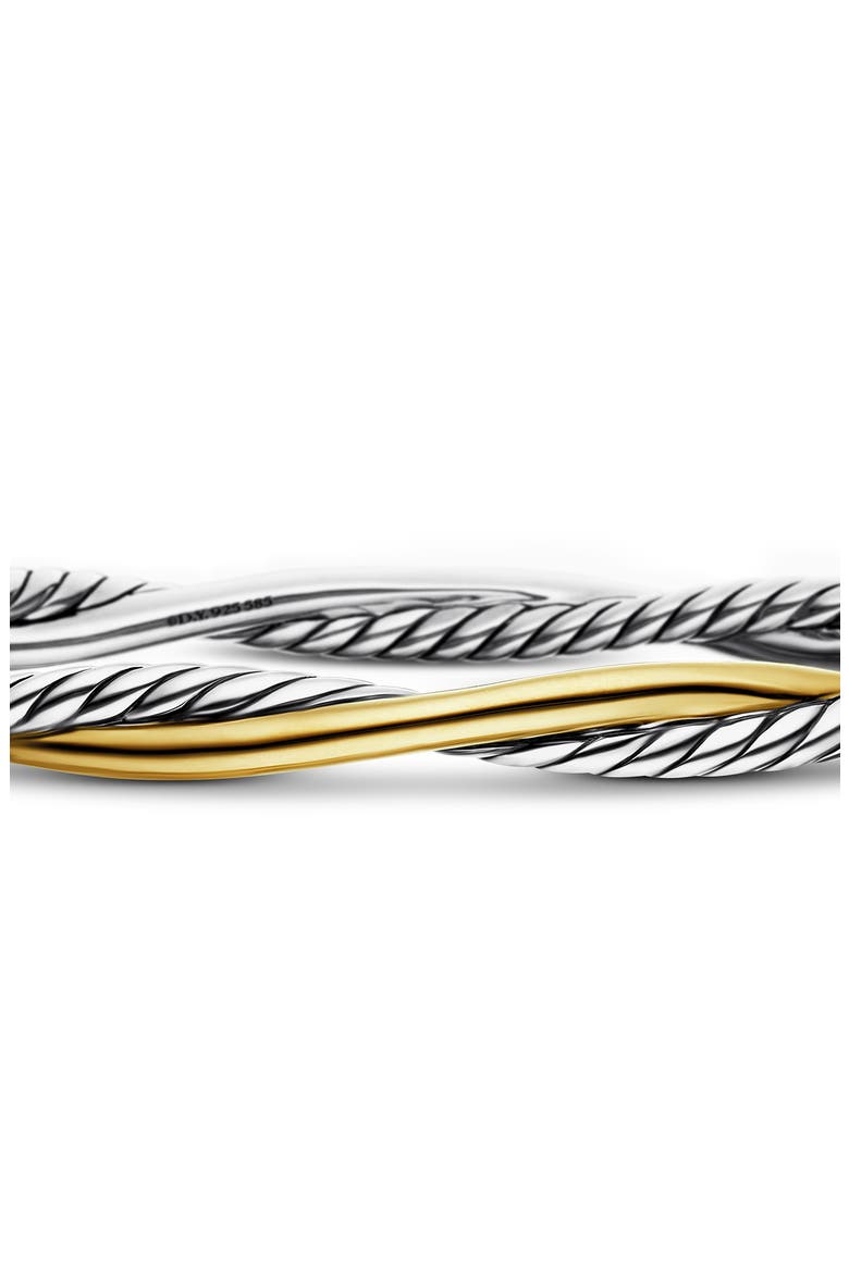 Petite Infinity Bracelet in Sterling Silver with 14K Yellow Gold, Alternate, color, STERLING SILVER WITH 14K GOLD
