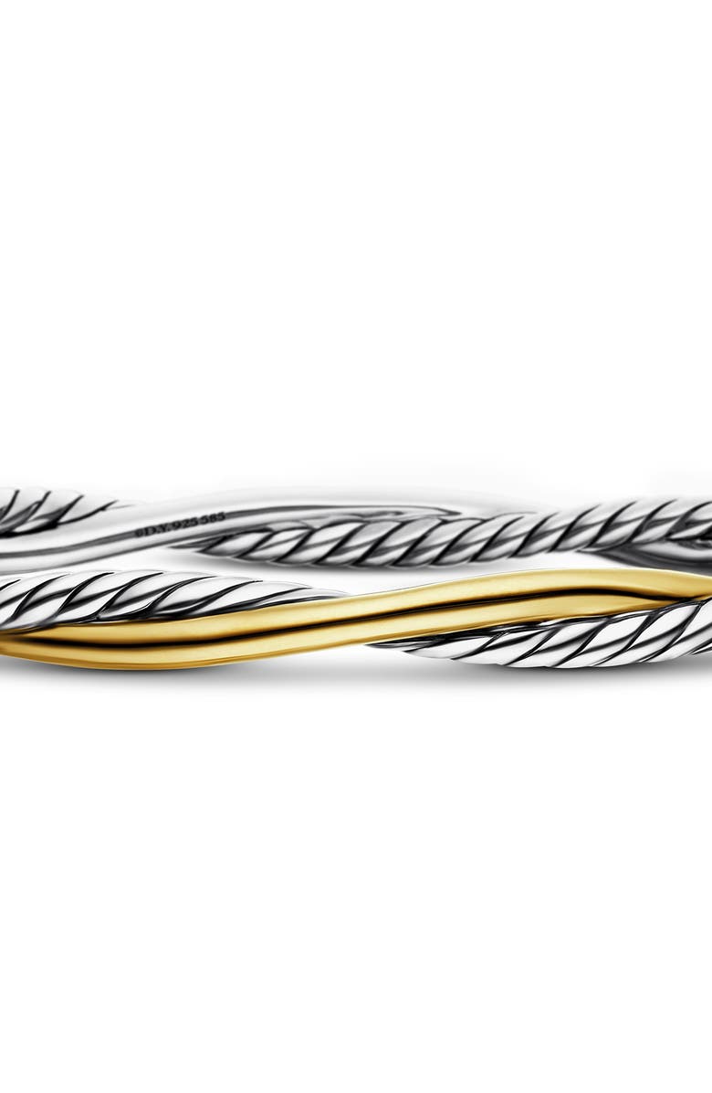 David Yurman Petite Infinity Bracelet in Sterling Silver with 14K Yellow Gold, Alternate, color, Sterling Silver Yellow Gold