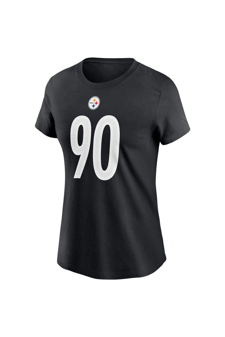 Women's Nike T.J. Watt Black Pittsburgh Steelers Name & Number T-Shirt, Alternate, color, Black
