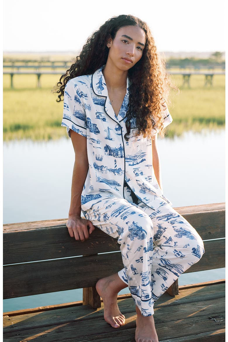 NC Toile Pant Set, Alternate, color, Navy
