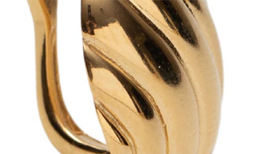 Argento Vivo Wavy Rib Button Stud Earrings