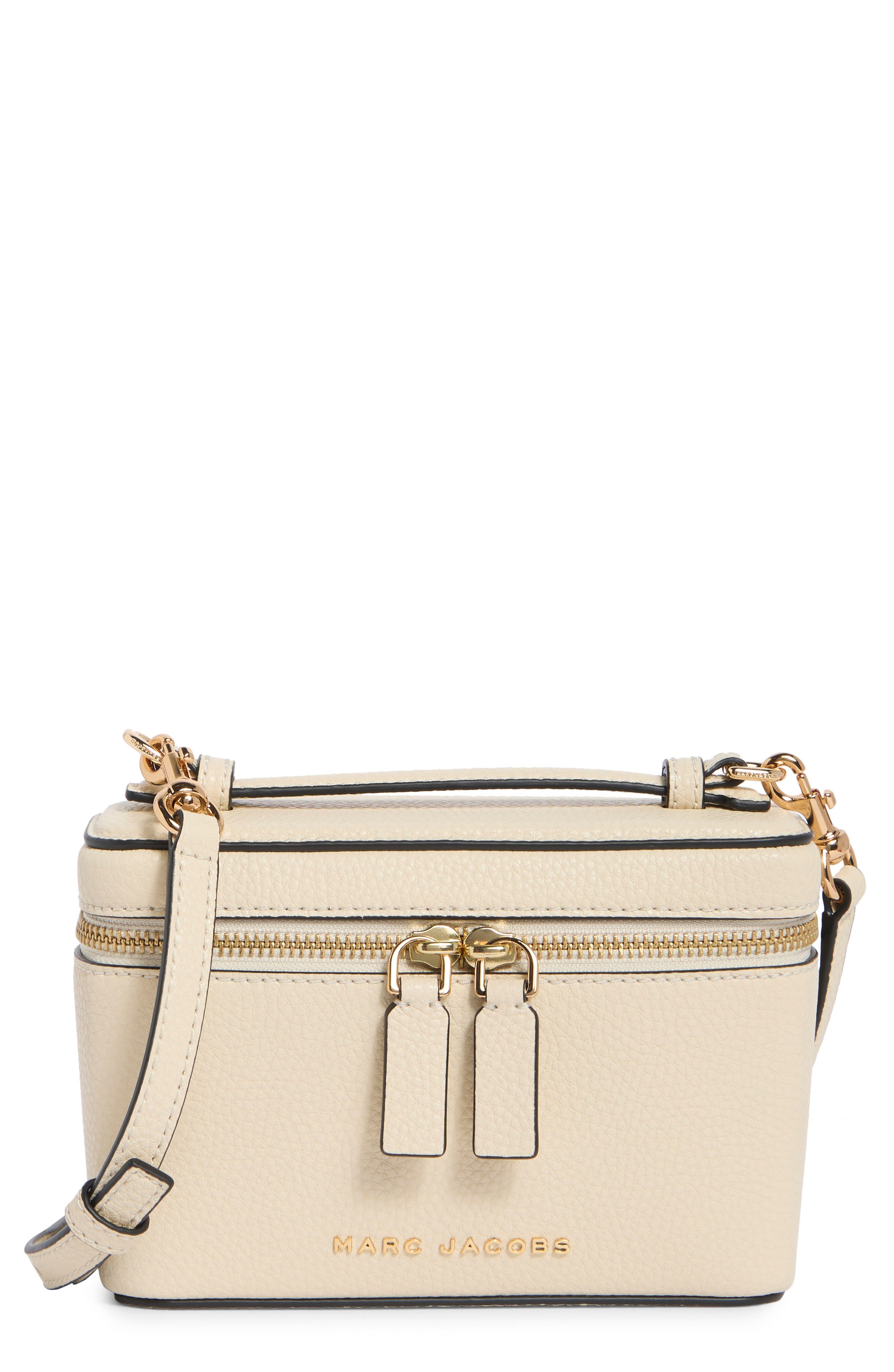 Groove Leather Train Case Crossbody Bag, Main, color, MARSHMALLOW